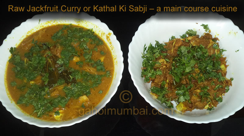 Raw Jackfruit Curry or Kathal Ki Sabji and its recipe with video!