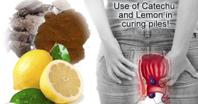 Information about use of Catechu and Lemon to cure piles related issues!