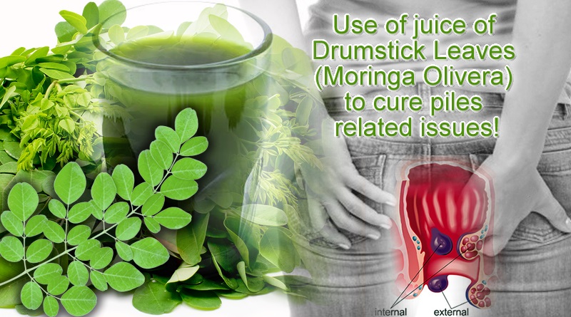 Use of juice of Drumstick Leaves (Moringa Olivera) to cure piles related issues!