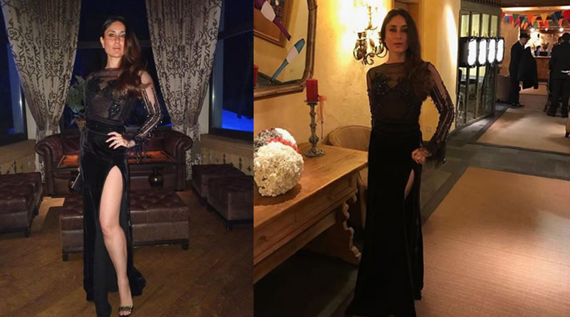 Kareena rung in New Year 2018 in a sexy black gown at black-tie party!