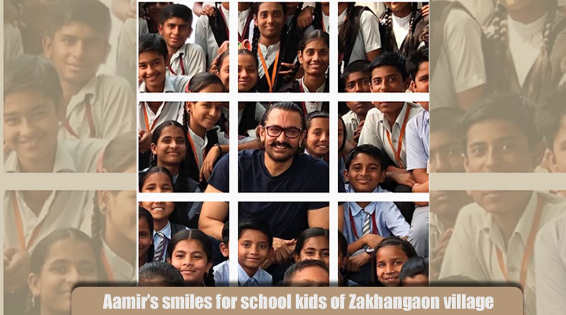 Aamir Khan’s smiles for school kids of Zakhangaon village!