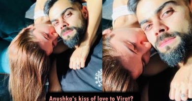 Anushka Sharma's kiss of love to Virat Kohli in their abode!