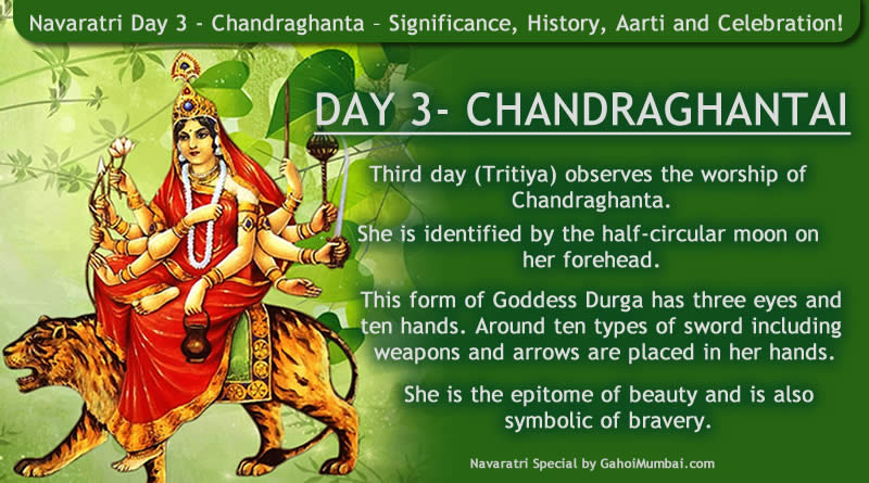 Navaratri Day 3 - Chandraghanta – Significance, History, Aarti and Celebration!