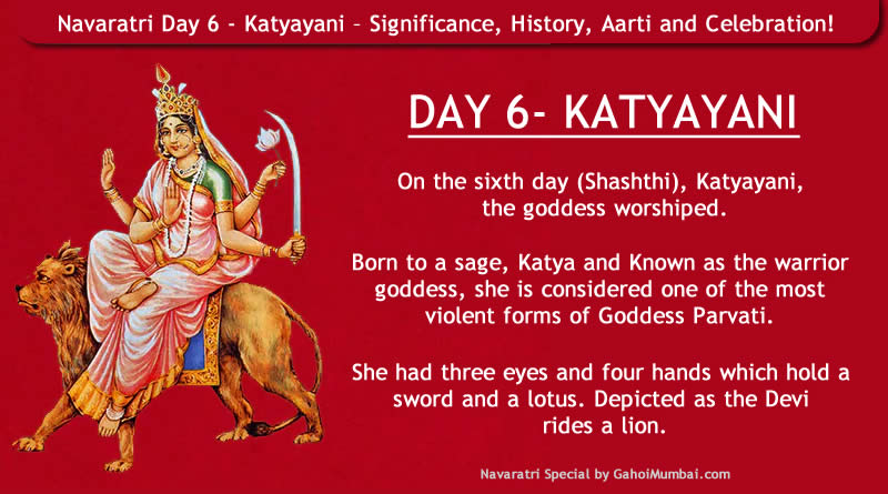 Navaratri Day 6 - Katyayani – Significance, History, Aarti and Celebration!