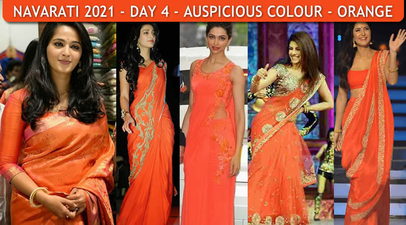 Navaratri colour 2021 Bollywood actress Navratri colour Orange
