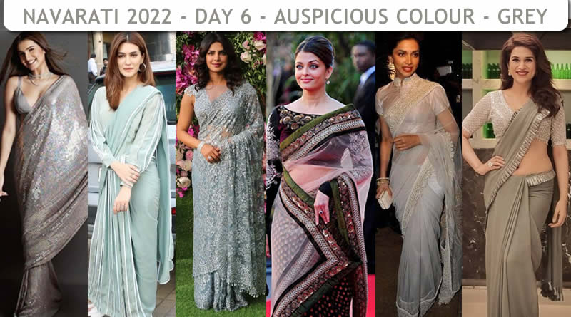 Navaratri colour 2022 Bollywood actresses Navratri colour Grey