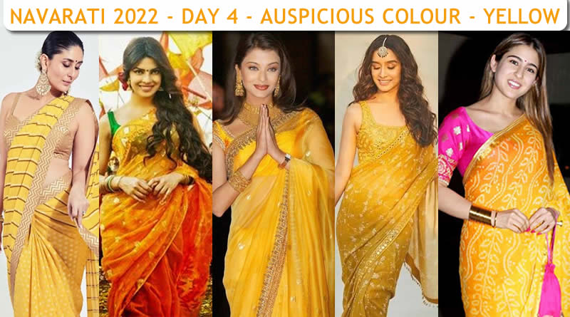 Navaratri colour 2022 Bollywood actresses Navratri colour Yellow