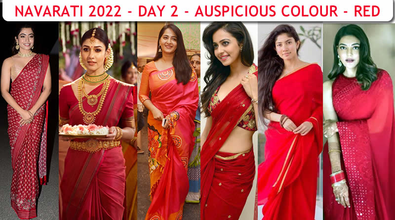Navaratri colour 2022 South actresses Navratri colour Red