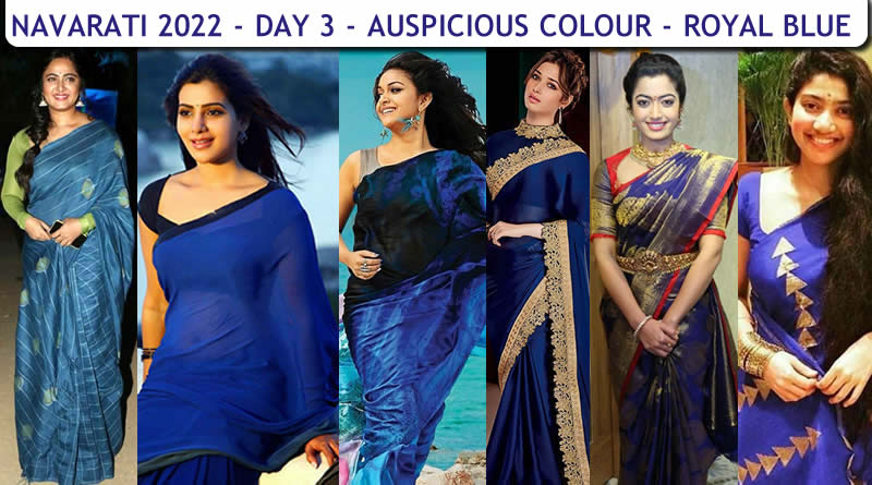 Navaratri colour 2022 south actresses Navratri colour Royal Blue