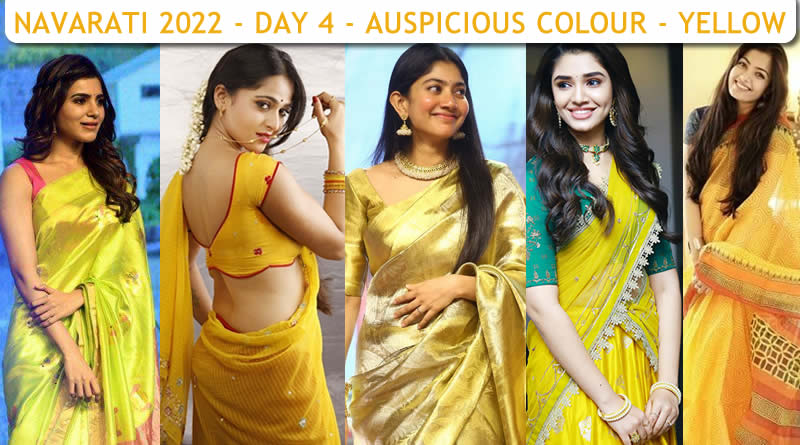 Navaratri colour 2022 South actresses Navratri colour Yellow